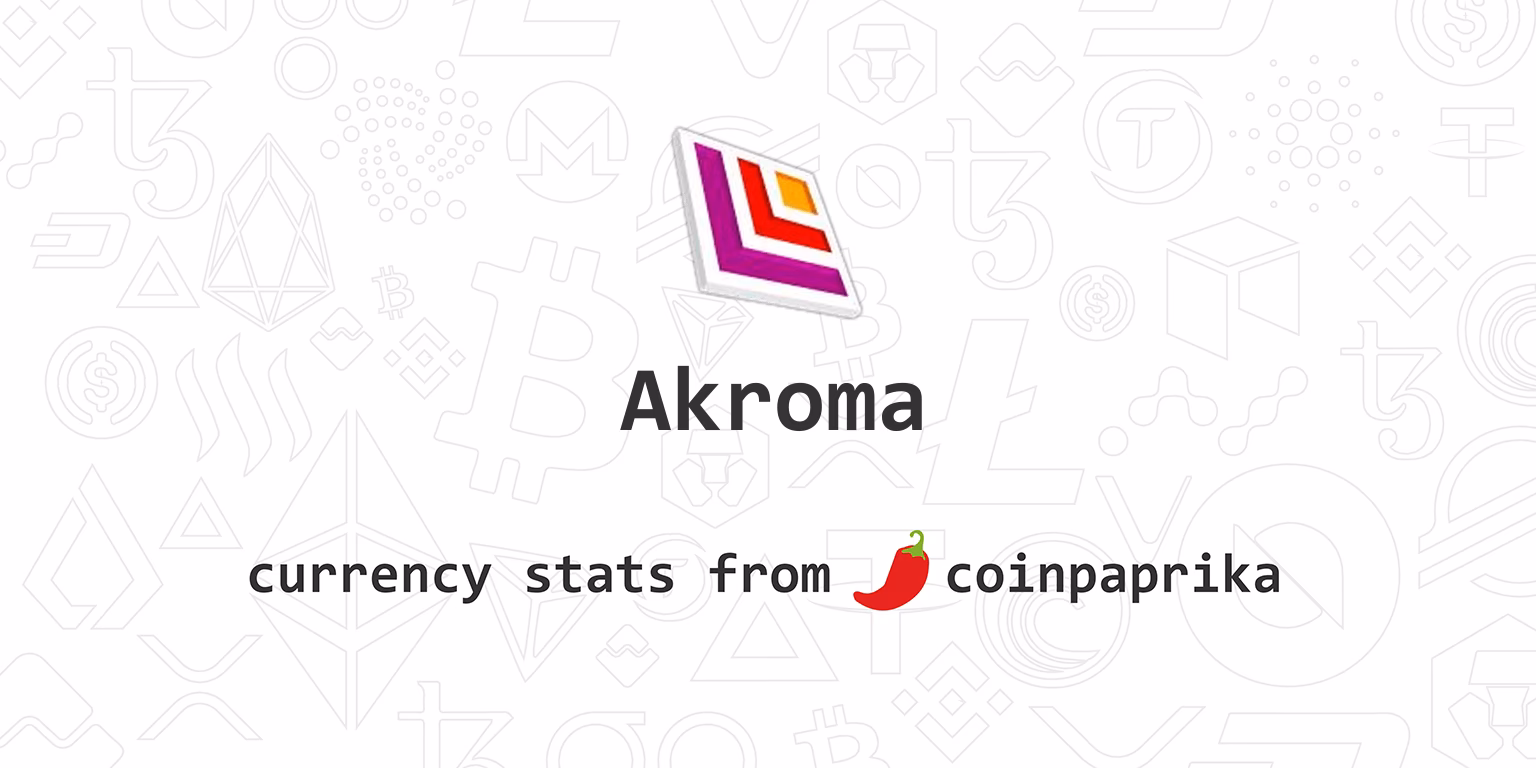 How much is the Akroma coin worth?