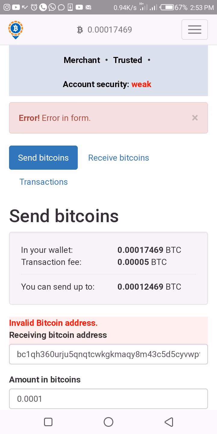 Why is my wallet address not working for crypto?