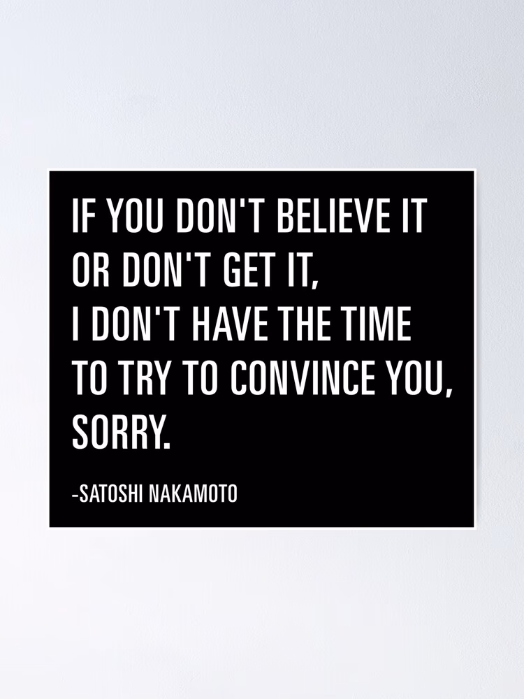 What was Satoshi Nakamoto's last message?