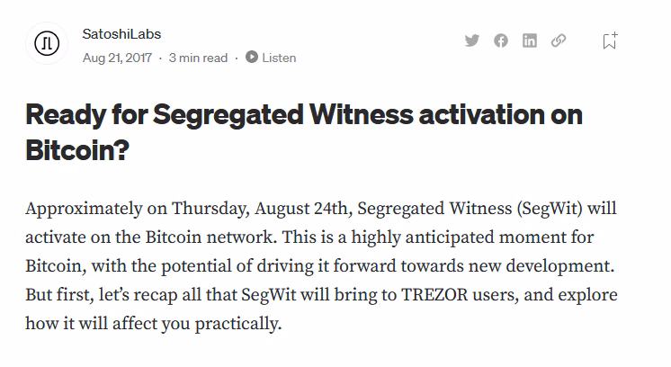 What is the SegWit activation of Bitcoin?