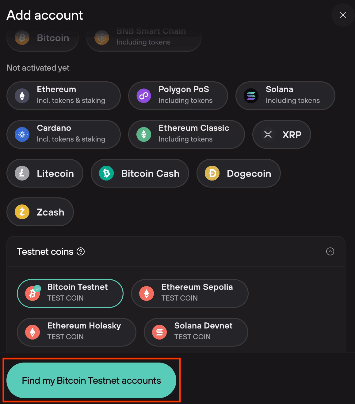 How can I withdraw from testnet?