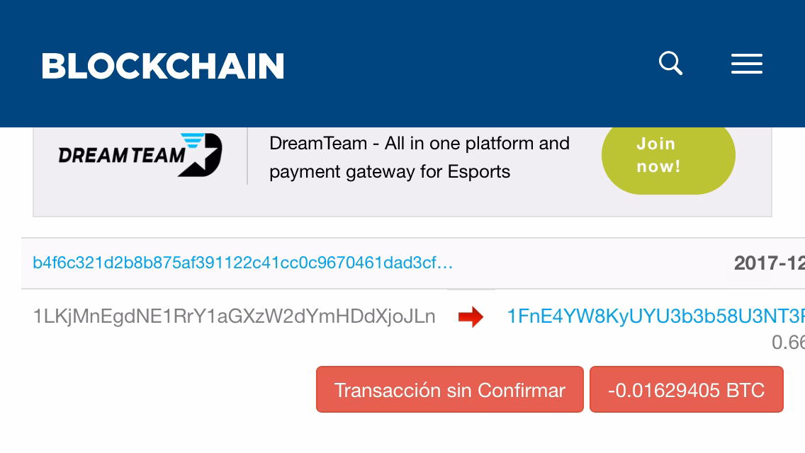 ¿Qué significa una transacción no confirmada?