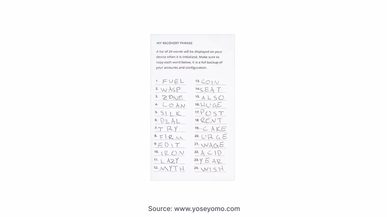 What is the 12 phrase in the Bitcoin wallet?