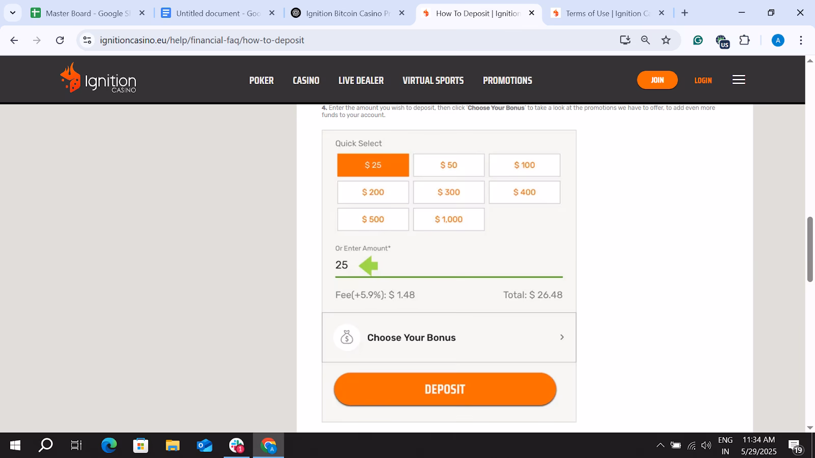 How do I claim the free $10 at Ignition Casino?
