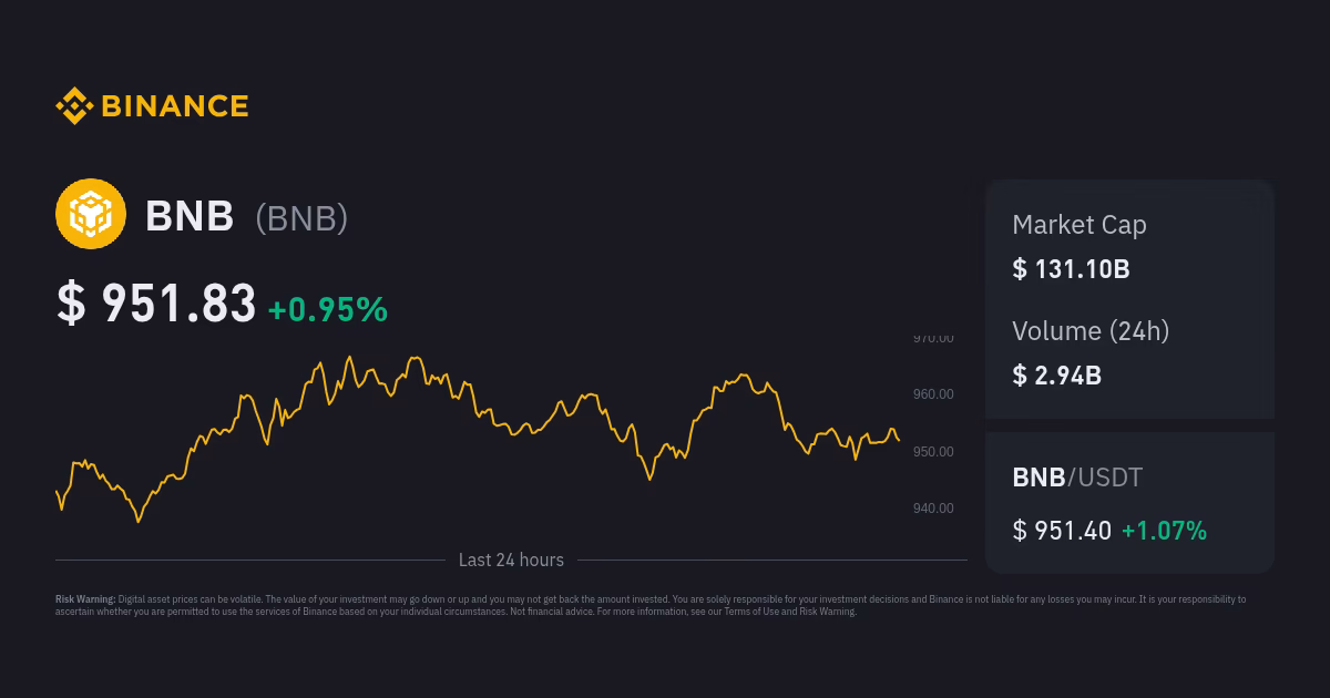 How much is BNB USDT in Binance?
