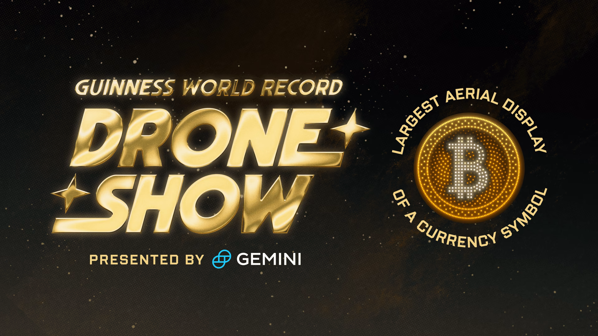 Did Gemini create the largest aerial Bitcoin logo using 1000 drones?