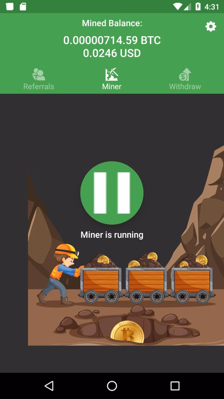 Is the bitcoin miner Android app legit?
