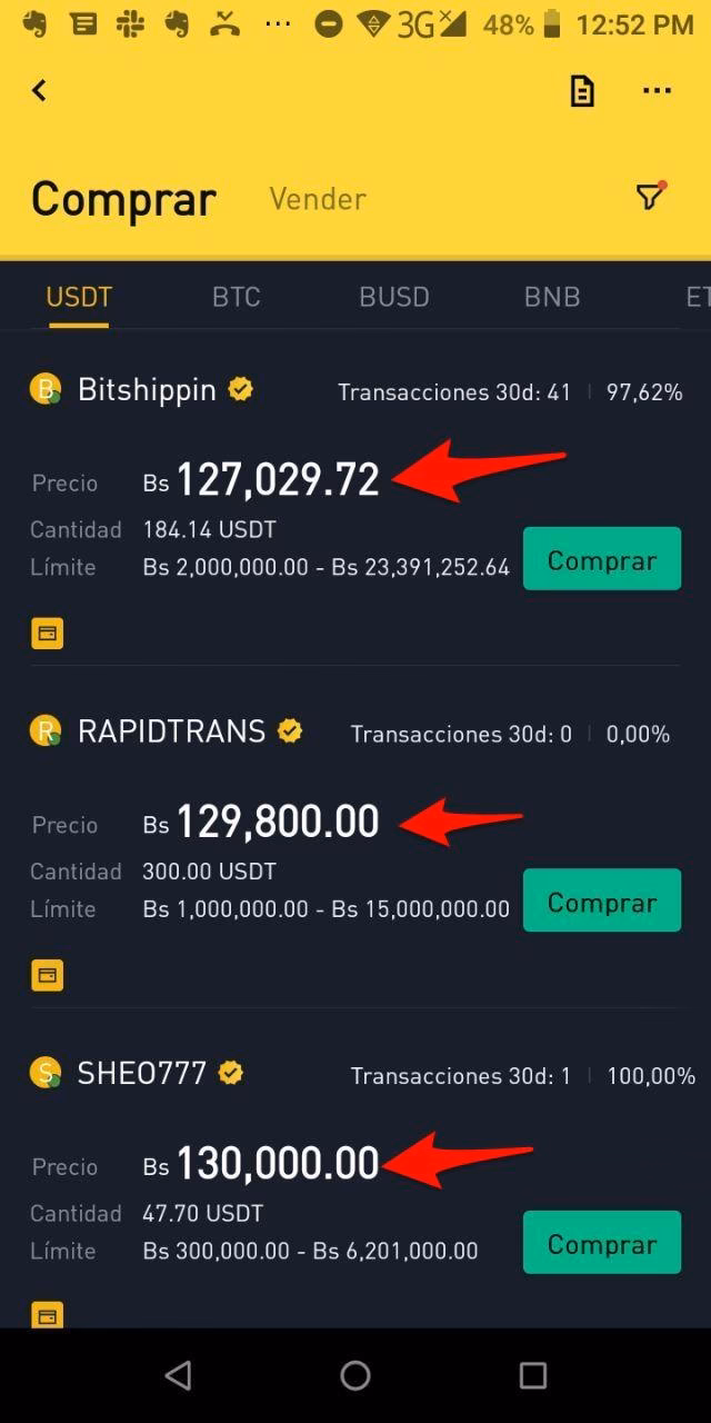 ¿Cómo se cambia USDT a bolívares?