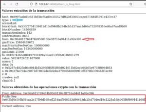 ¿Qué es un ejemplo de clave privada en Ethereum?
