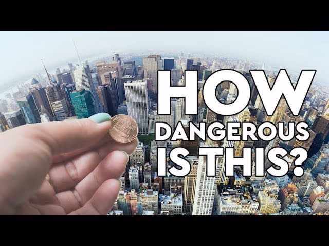 How fast can a penny fall from the Empire State Building?