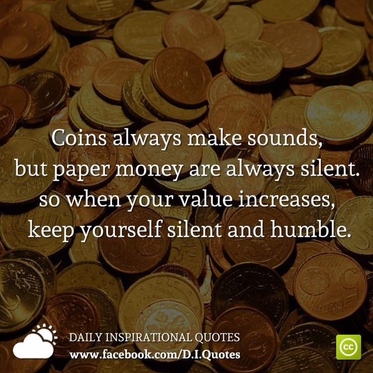 What are inspirational quotes about coins?