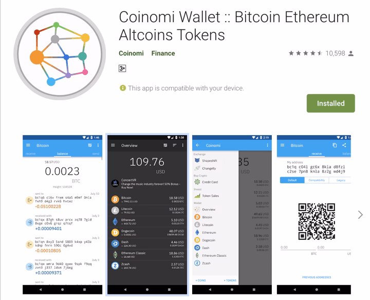 ¿Qué red utiliza Coinomi?