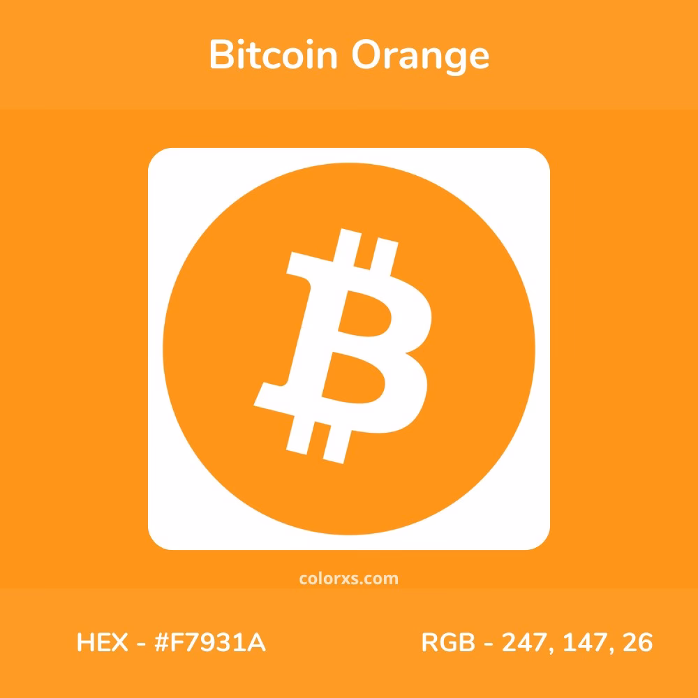 ¿Cuál es el código hexadecimal del color de Bitcoin?