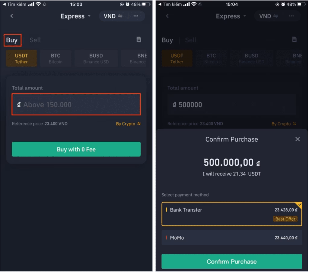 ¿Cuánto cuesta 1 USDT en Binance?