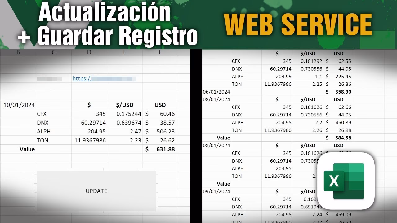 ¿Cómo se actualizan automáticamente los precios de las criptomonedas en Excel?