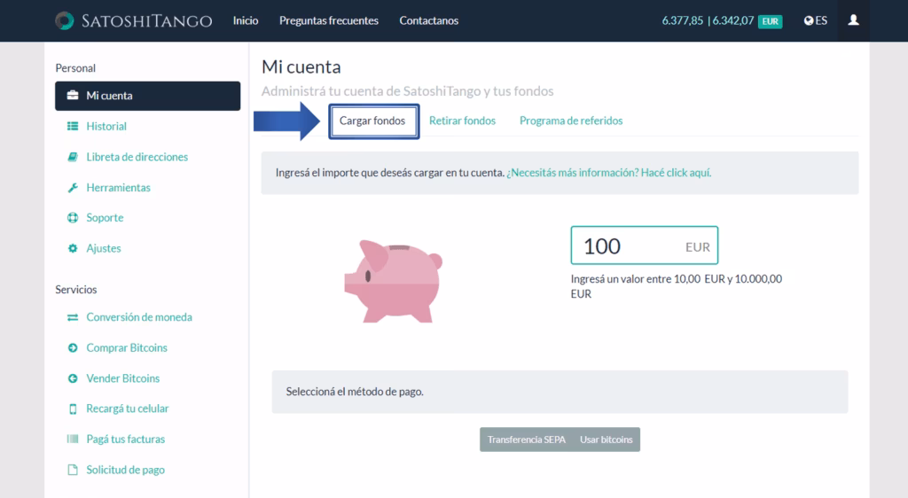 ¿Cómo transferir monedas Tango de una cuenta a otra?