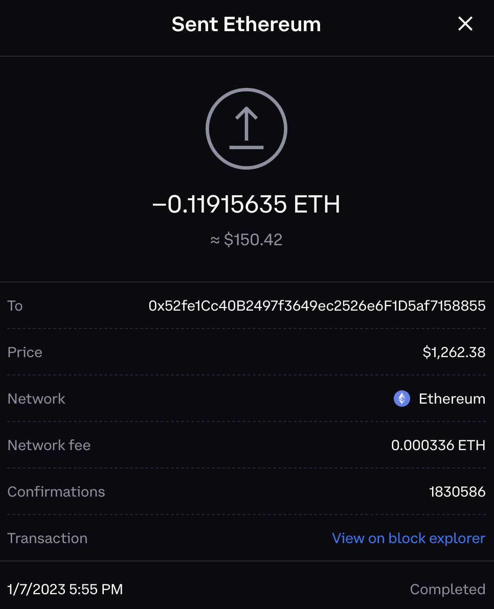 What is the transaction confirmation method in Ethereum?