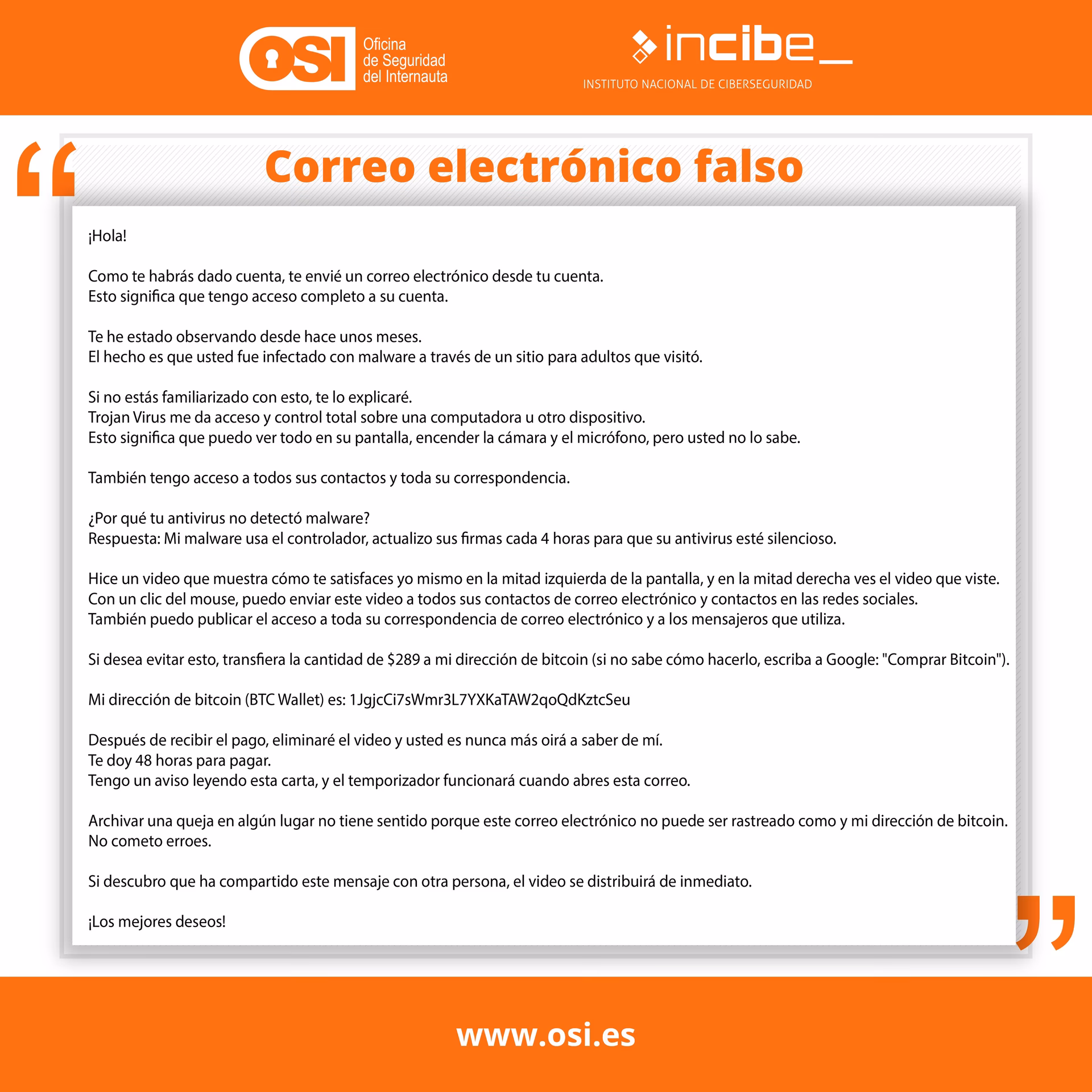 ¿Qué hacer si recibo un correo de extorsión?