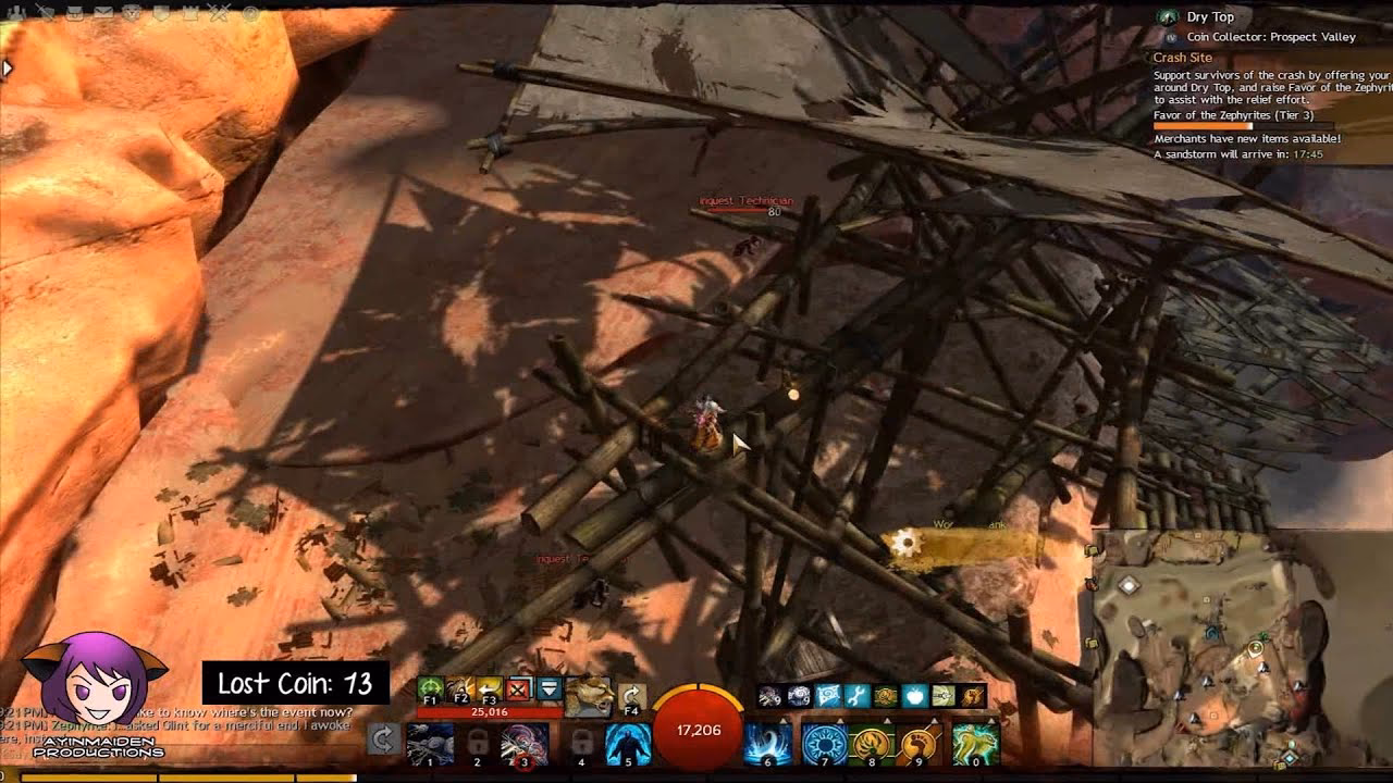 Where are the lost coins in Dry Top?