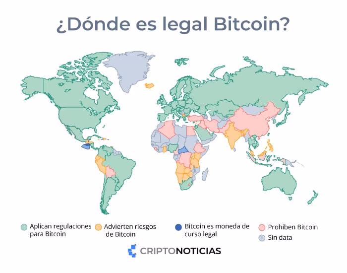 ¿Dónde es legal el Bitcoin?