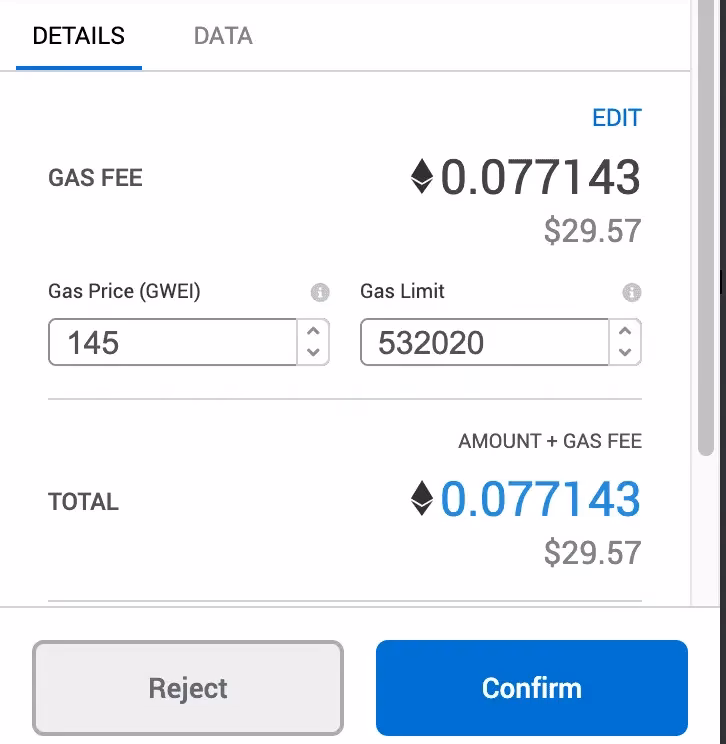 How to calculate ETH fees?