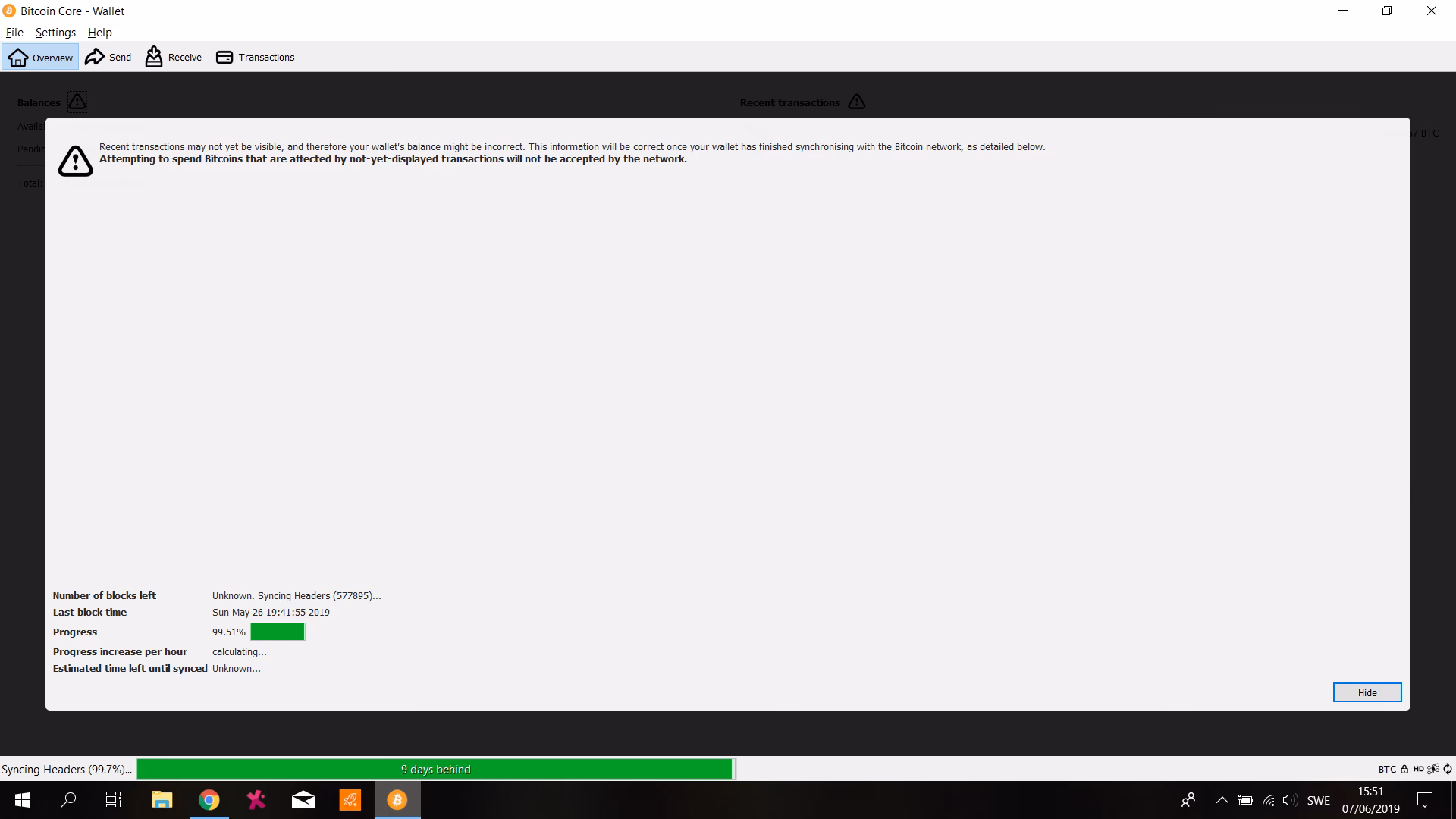 What is Bitcoin synchronization?