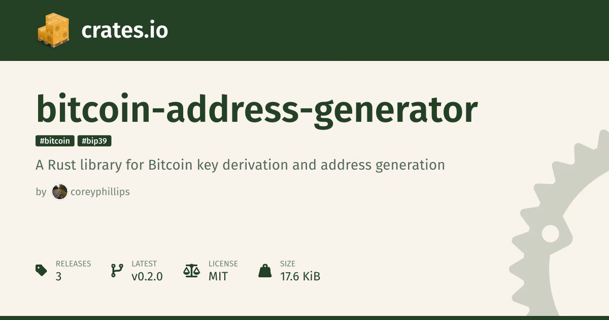 What is the algorithm for generating Bitcoin address?