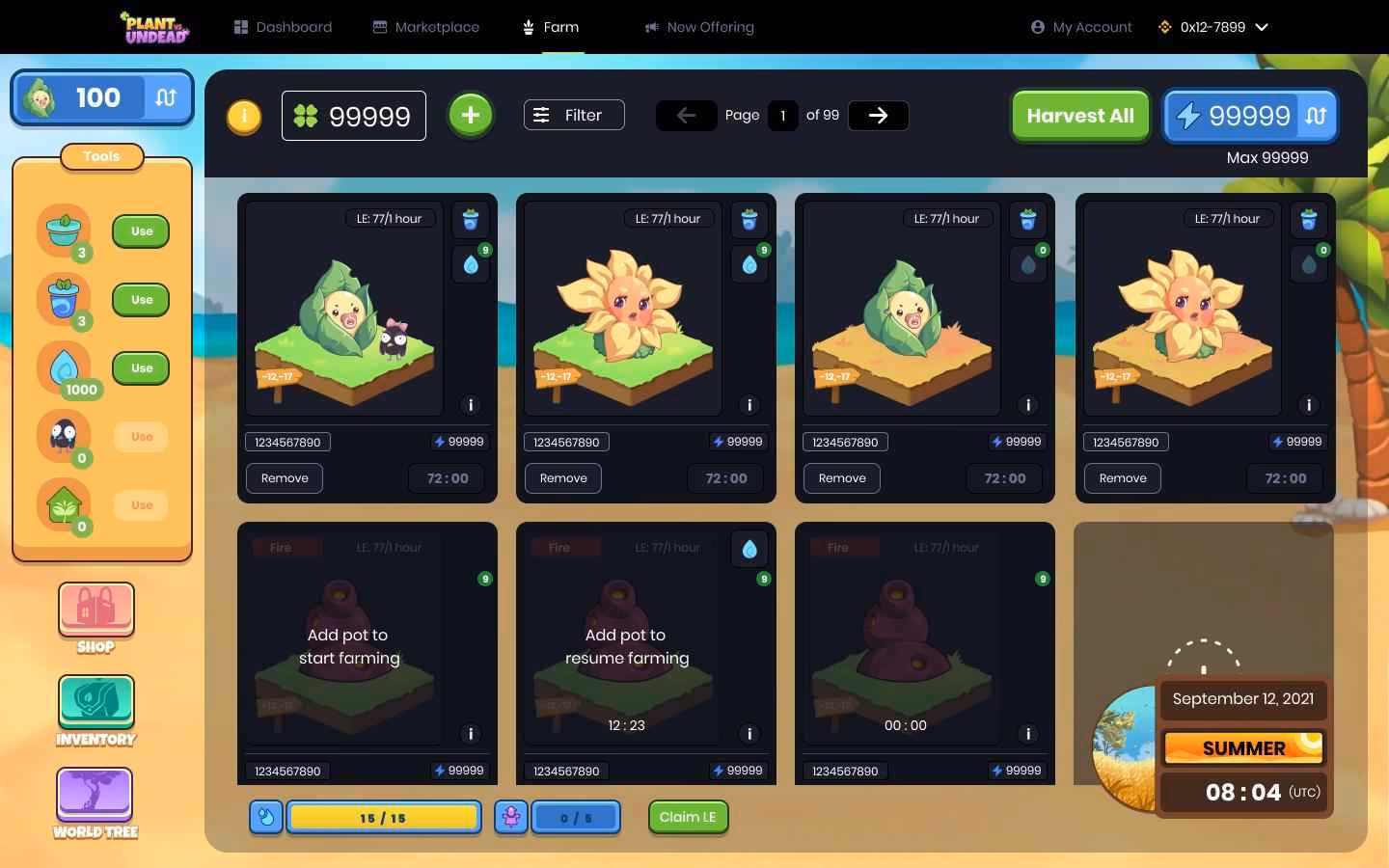 How much is plant vs undead price?