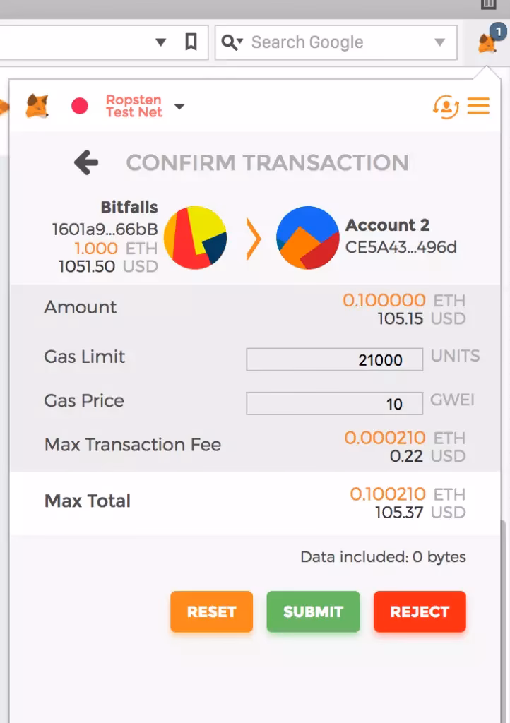 How to send Ethereum from MetaMask?