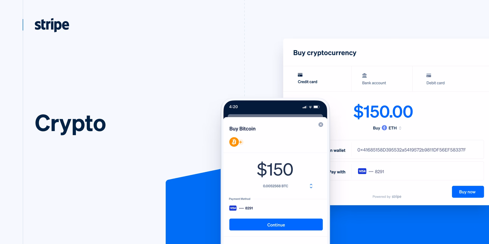 How much does Stripe charge for crypto?