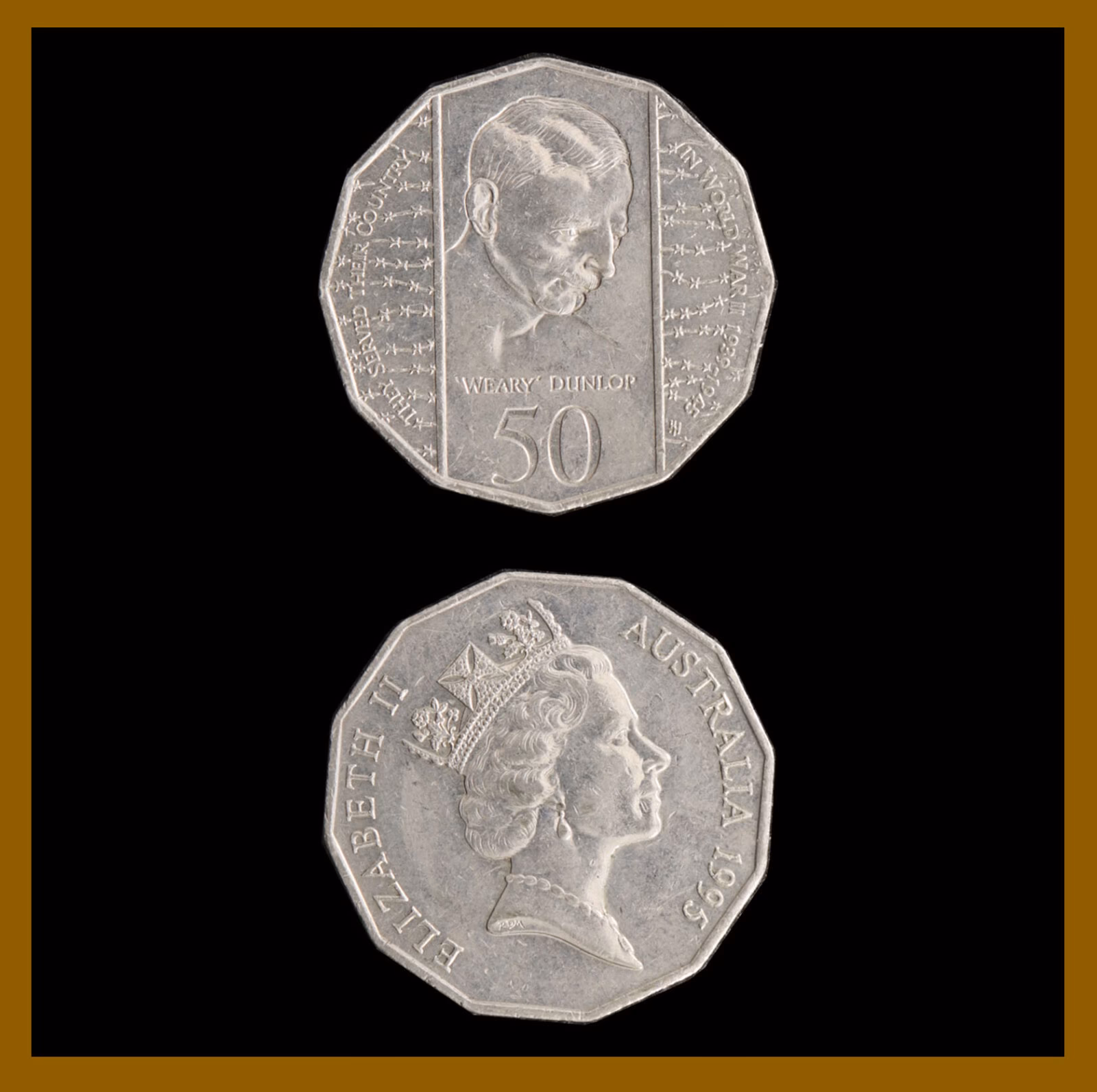 How much is a weary Dunlop 50 cent worth?